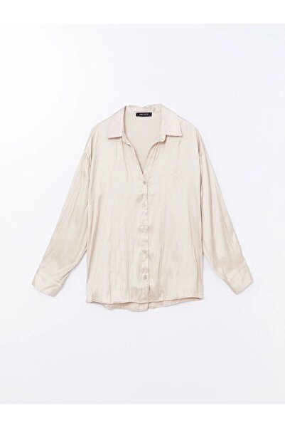 LC Waikiki LCW Vision Yeni Siyah Oversize Kadın Gömlek