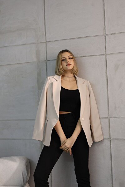 msm fashion Dámská bunda Blazer - krátká na knoflíky