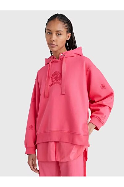 Tommy Hilfiger Oversize geniş kesim Classics Armalı Kapüşonlu Üst