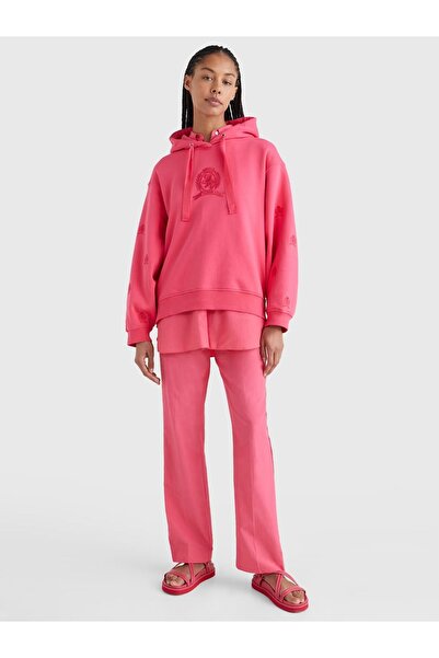 Tommy Hilfiger Oversize geniş kesim Classics Armalı Kapüşonlu Üst