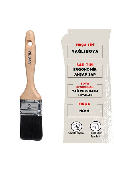 YILSAN Oil Paint Brush - Set of 2