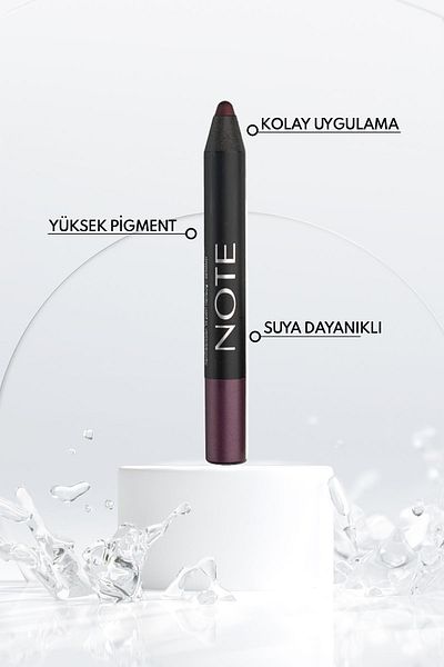 NOTE Jumbo Eyeshadow Pencil - Water Resistant, Luminous Pencil Shadow 05 Purple - Purple