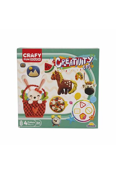 hak-iş oyuncak 4735 Crafy 12-Piece Play Dough Mold Set – Creativity
