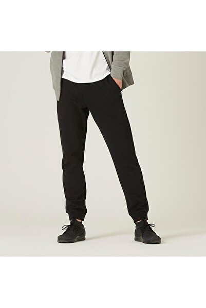 Decathlon Domyos Erkek Siyah Eşofman Altı 100 - Regular - Fitness Hafif Antre...