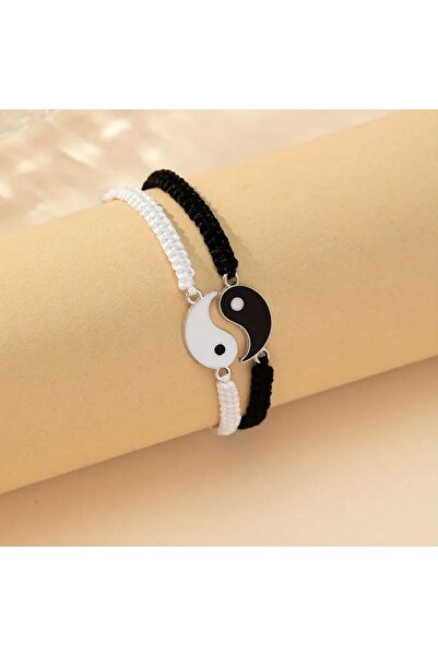 Umay 2 Adet Set Yin Yang Tai Chi Eşleştirme Ayarlanabilir Kordon Arkadaşlık B...