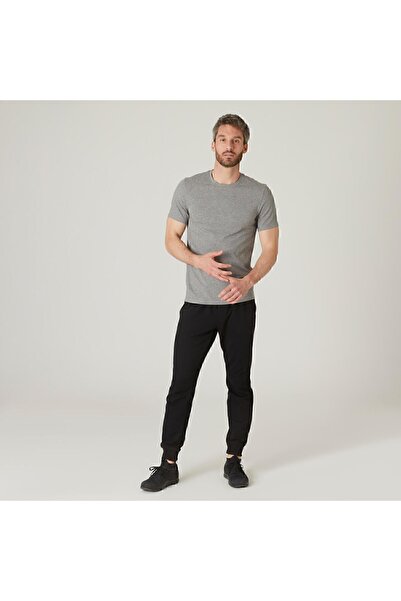 Decathlon Men's Gray Slim Sports T-Shirt 500 - Fitness