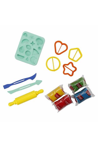 hak-iş oyuncak 4735 Crafy 12-Piece Play Dough Mold Set – Creativity