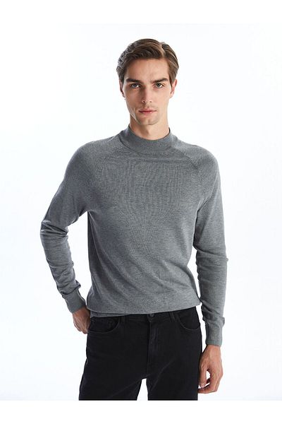 LC Waikiki Half Turtleneck Long Sleeve Men's Knitwear Sweater - W40191Z8