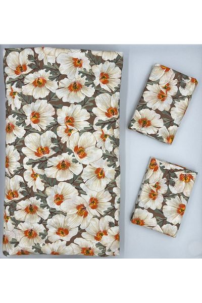 pınarhome collectıon ملاءة مطاطية من القماش القطني 100% + غطاء وسادة عمق الزاوية 28-30 سم من القماش الناعم للموسم الجديد