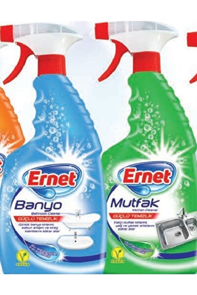 Ernet Süper Likit Promosyon Mutfak + Banyo Tem. (1+1) 750 ml Spreyli