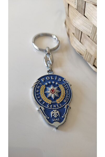Esey Dizayn Polis Arma Metal Anahtarlık