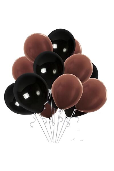 HKNYS Brown Black Mixed Pastel Latex Balloon - 35 Pieces
