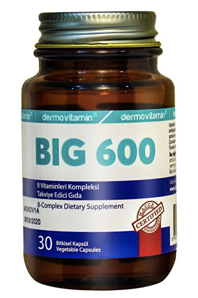 Dermovitamin Big 600 30 Kapsül B Vitamin Kompleksi