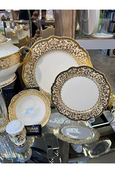 ACAR Queen Victoria 60 Parça Bone China Yemek Takımı M2