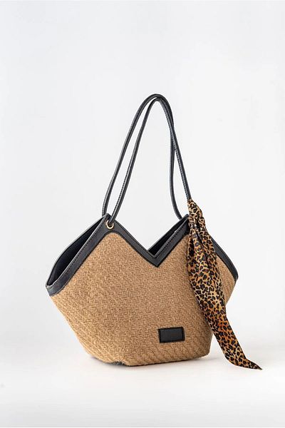 Mortanya Stella Women's Shoulder Bag - Zippered and Scarf
