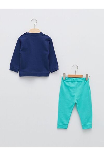 Aziz Bebe Kangaroo Pocketed Double Tracksuit Set