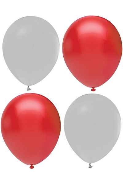HKNYS Red And Gray Color Mixed Latex Pastel Balloon 10 Pieces