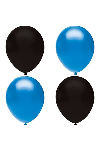 HKNYS Black - Blue Pastel Latex Balloon Helium Compatible-30 Pieces
