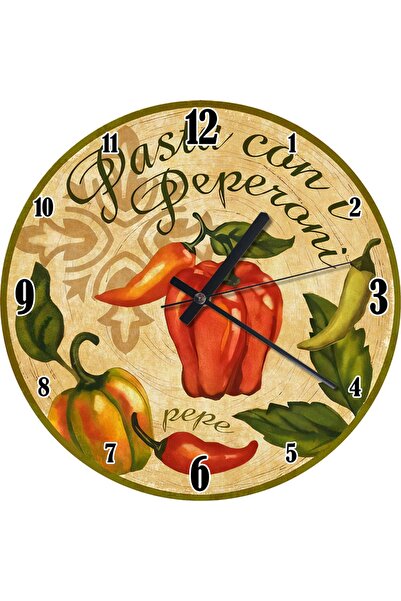 ekart Acı Biberler Mufak İçin Dekoratif Duvar Saati