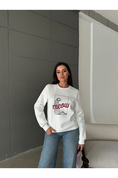 Basko fashion Hanorac de damă cu imprimeu brodat