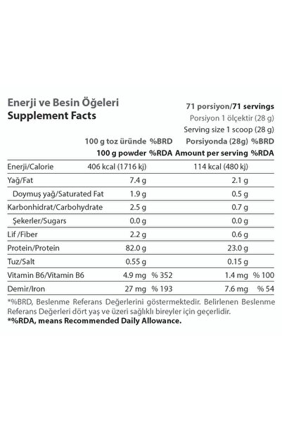Hardline Vmax 2000 gr Çikolata Aromalı Vegan Protein