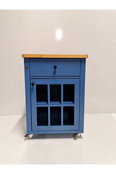 Dipole Furniture Movin Mat Lake Mavi (RAL-5007) Mutfak Servant Mobilyası