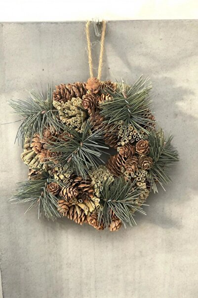 Annaflower Kapı Süsü, Çelenk, Duvar Dekoru, Mum Halkası 20cm