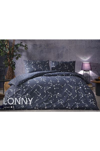 Taç Ranforce Lonny Navy Blue - Младежки моден комплект двойна завивка