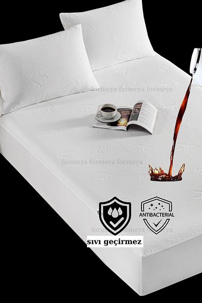 Formeya Μαλακό στρώμα με τρισδιάστατο μοτίβο λουλουδιών - Σετ προστασίας κρεβατιού από υγρά (ΜΕ ΚΑΛΥΜΜΑ ΜΑΞΙΛΑΡΙΟΥ)