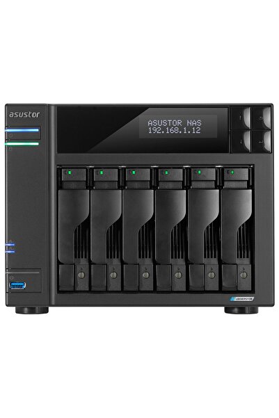 Asustor وحدة تخزين As6706t ذات 6 فتحات (تدعم 6×22 تيرابايت)، 8 جيجابايت DDR4،...