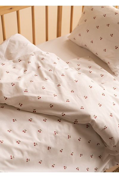 Kirazkids Cherry- Organic Cotton Duvet Cover Set (120 X 175)
