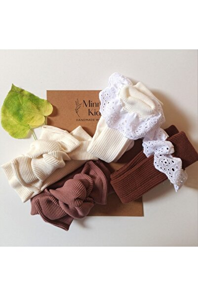 MinnieKids 2 Li Ribana Bandana Ve Fistolu Çorap Seti
