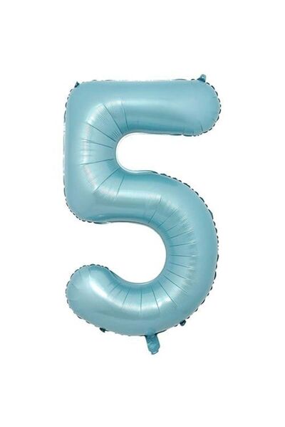 Generic Brand 5 أرقام بالون رقائق الباستيل الأزرق 76 سم