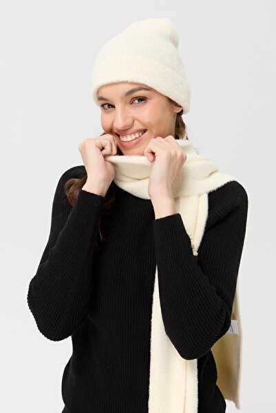Desen Triko Women's Knitwear Aphrodite Beret Bone