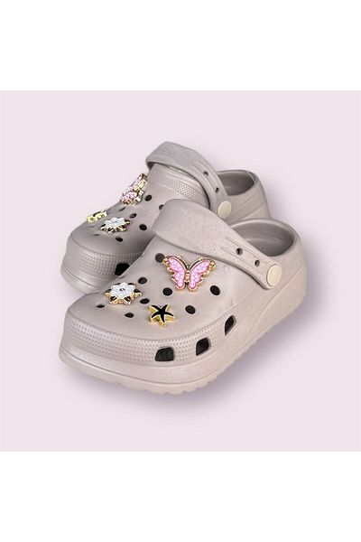 Sonimix Girl's Mink Stone Soft Sole Butterfly Patterned Slippers Sandals