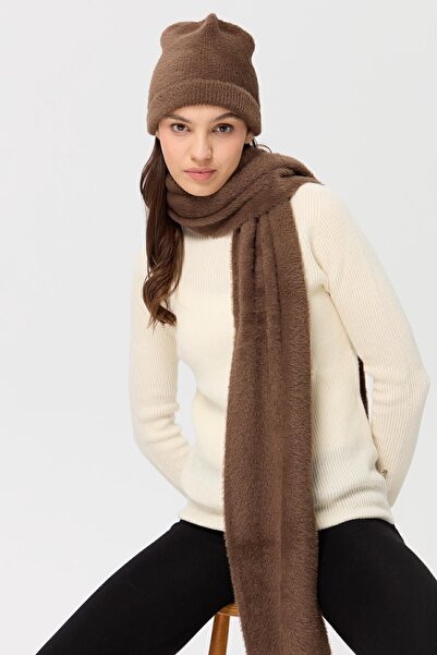 Desen Triko Women's Knitwear Aphrodite Beret Brown