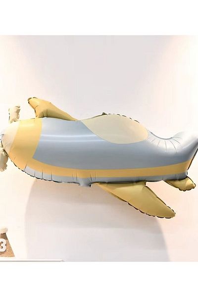 Çemrek Süs Parti Soft Retro Airplane Foil Balloon