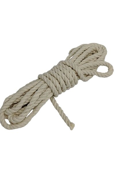 Pamuk Halat ip 10 mm 3 Büküm -6 Metre-