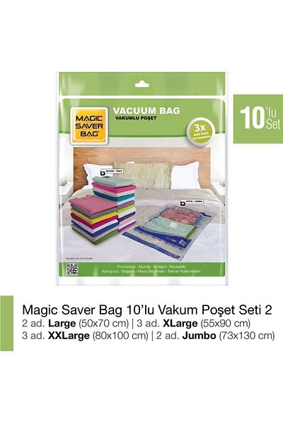 Magic Saver Bag 10 Vacuum Bag Set 2