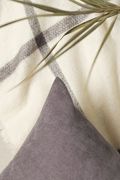 ÖZENEV Декоративна наволочка Panoroma Plain однотонна - перфорируемая наволочка для подушки - сіра