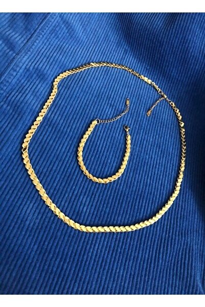 LENA SHİNE Arpa Pullu Çelik Zincir Kolye