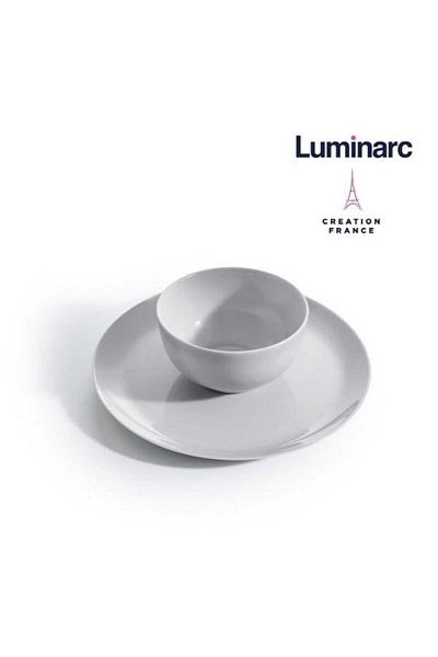 Luminarc طبق تقديم من ديوالي رمادي 25 سم لـ 6 أشخاص