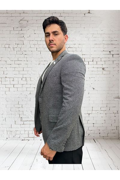 Luisero Ανδρικό αθλητικό μπουφάν Grey Blazer - 1605