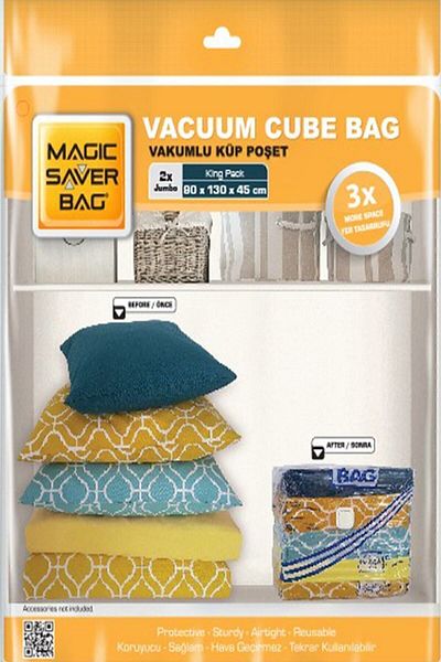 Magic Saver Bag Set of 2 Cube Vacuum Bags (jumbo)