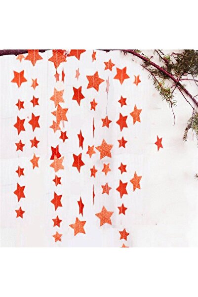 Partioutlet Kırmızı Simli Eva Yıldız Sakıt Süs 16 Adet