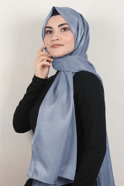 PİRAMİT Amber Glitter Shawl 4000-59 Ice Blue