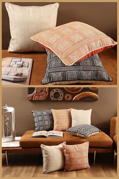 ÖZENEV Husă de pernă țesută cu design special 43x43, cu fermoar ascuns, sufragerie decorativă