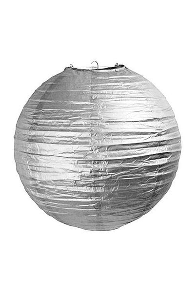 Partioutlet 30 Cm Silver Paper Lantern Ornament