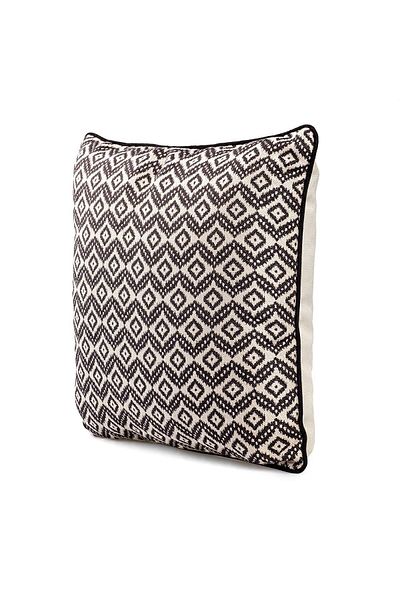 ÖZENEV Special Design 43x43 Woven Throw Pillow Cover with Piping Hidden Zipper Decorative Living Room