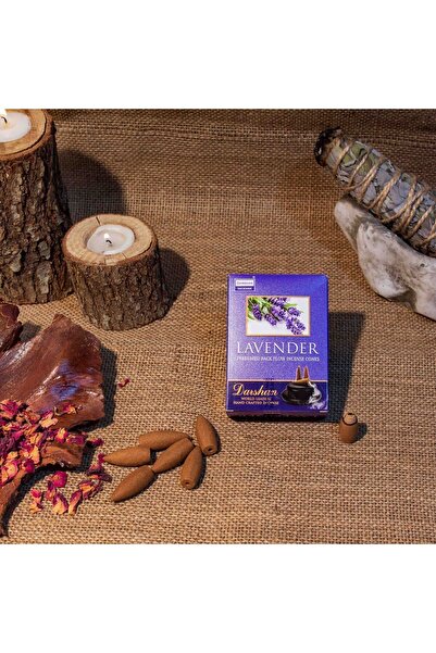 Darshan Incense Lavander (LAVANTA) Geri Akış (BACK FLOW) Tütsü 10 Adet
